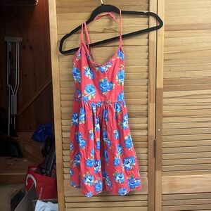 Vintage Abercrombie & Fitch Floral Criss Cross Back Dress Mini